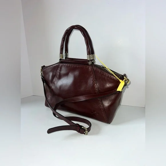 Patricia‎ Nash Leather Holland Top Handle Satchel Redish Brown Crossbody