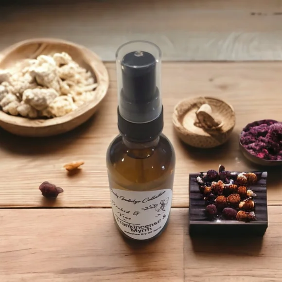 Frankincense & Myrrh Body Hydration Dry Body Oil Spray Hair Beard oil 2 oz