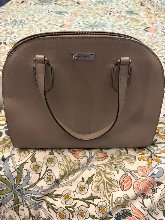 kate spade taupe dome satchel handbag
