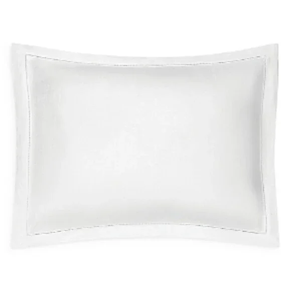 Matouk Roman Linen Hemstitch King Sham 21 x 36 - Flange White