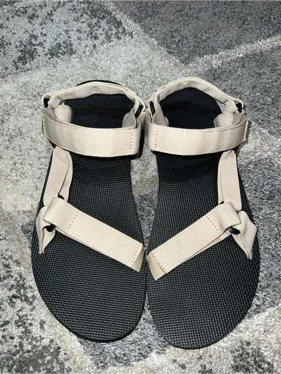 Teva Mens Original Universal Beige Black Men Casual Strap Sandal