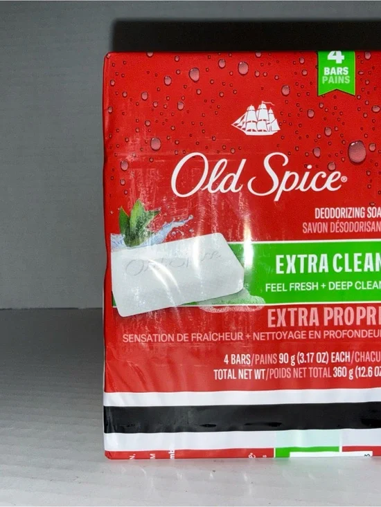Old Spice Extra Clean Deodorizing Soap Bars - Red