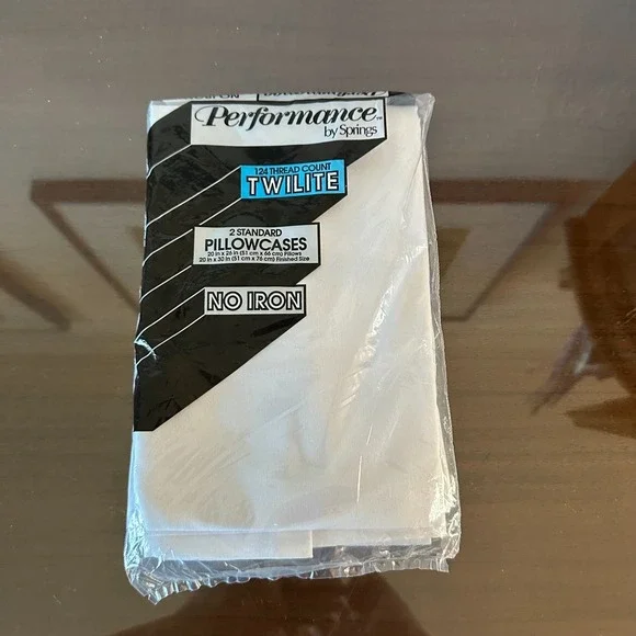 performance by springs vintage (2) king pillowcases white new/sealed‎ twilite
