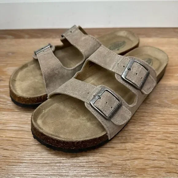 Woodstock Bert Leather Corkbed Men's Slide Sandals, Size 8