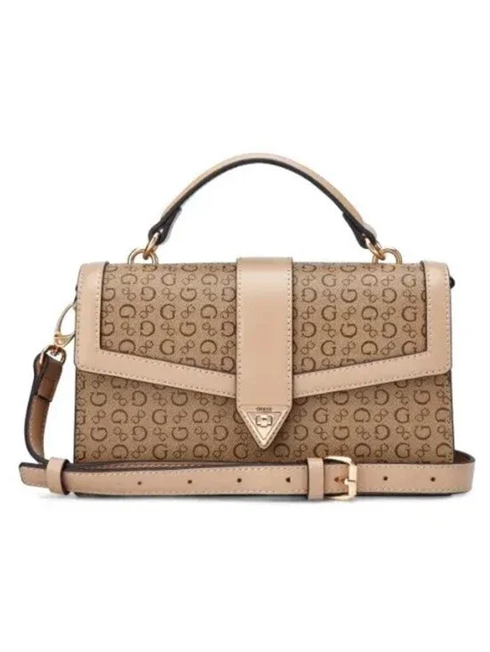 Guess Monogram Shoulder Handbag