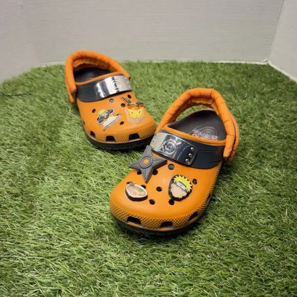 Crocs Classic Clog Naruto Shippuden Orange Kid's Size J2