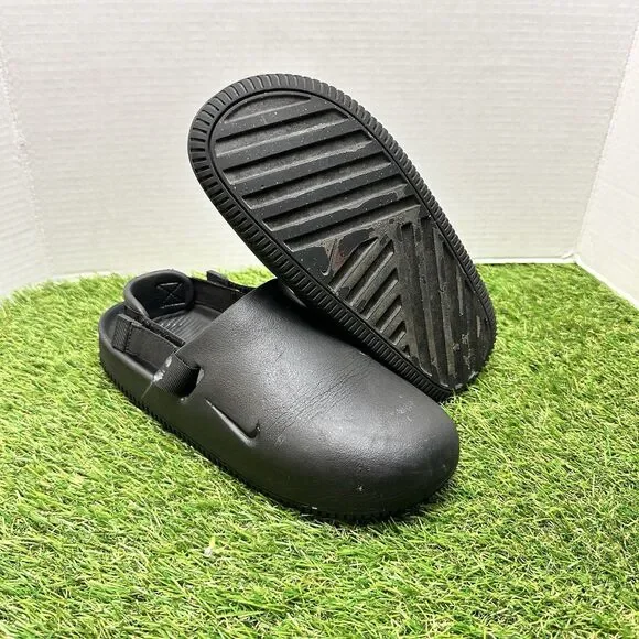 Nike Calm Slip On Mules Mens Size 7 Black Used FD5130-001