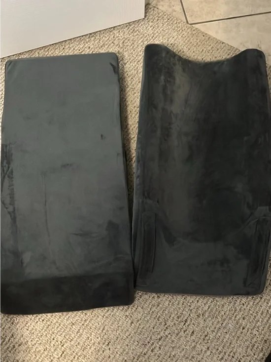 Plush dark gray knee Wedge Cushions
