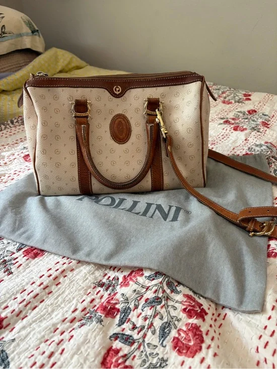 Vintage Leather Pollini Handbag Purse - Made in Italy