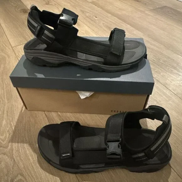 Bass Men's Trek Sporty Outdoor Beach‎ Sandal Shoe Black Size 13M NEW