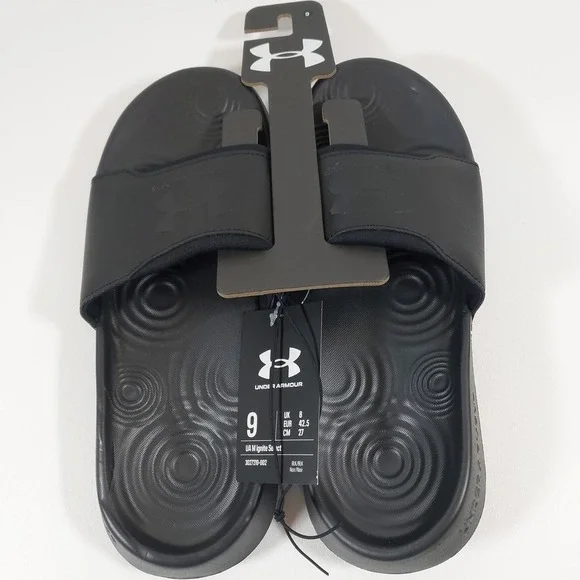 Under‎ Armour Men's UA Ignite Select Slides - Black / Black- Size 9 *NEW w/ Tag*