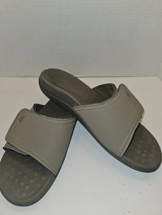 Vionic Kiwi Men's/Unisex Motion Control Orthotic Slide Sandal Camel Khaki Size 9