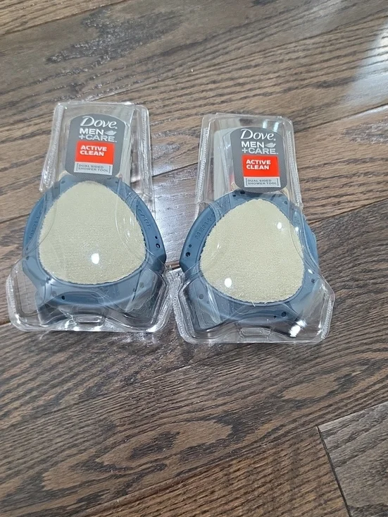New Men's Dove Active Clean Shower Tool X 2