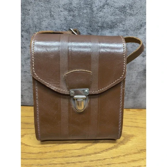 VINTAGE Leather English HOMA Case‎ with carrying strap
