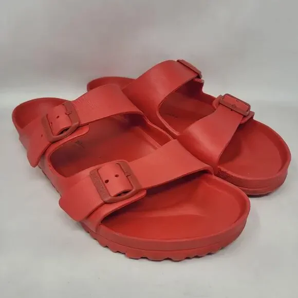 Birkenstock Arizona Sandals Mens EU46 US13 Red EVA Slides Slip On Comfort Beach