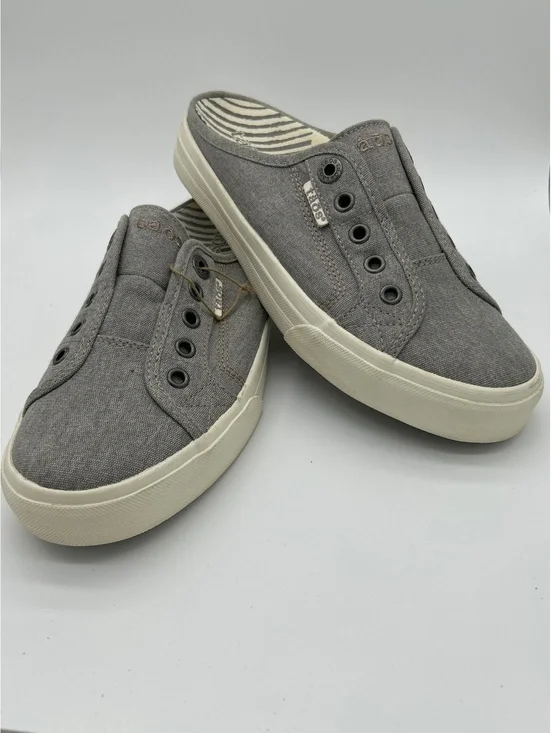 Taos EZ-Souls Slip-On Gray Canvas Mule Sneakers Size 7.5