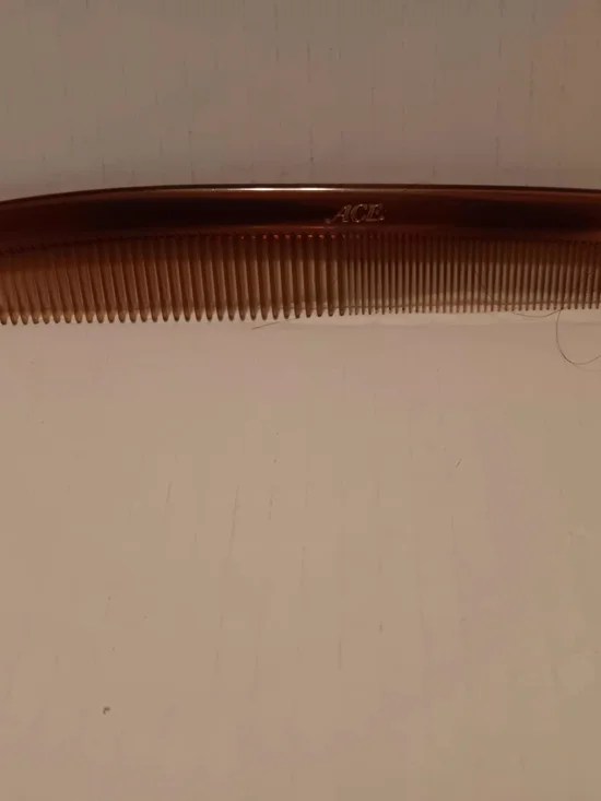 Vintage ACE Hair Plastic Comb Brown Used Clean Standard