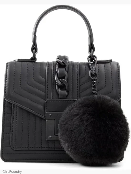 Top Handle Satchel Bag Faux Leather Crossbody Handbag Small Mini