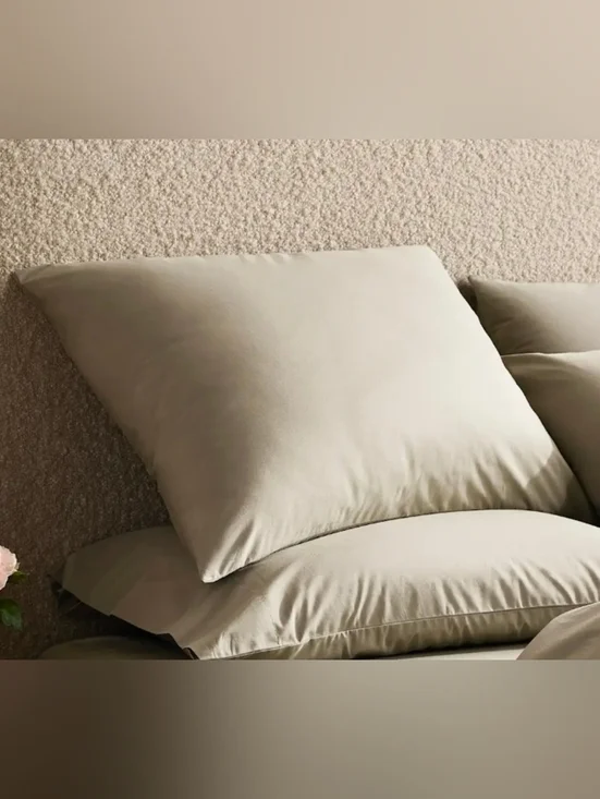 Quince Classic Organic Percale Pillowcase Dove-single