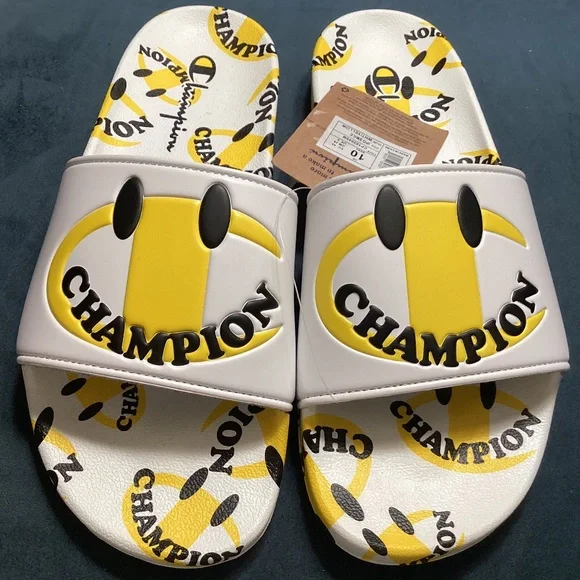 Champion White Slides Sandals