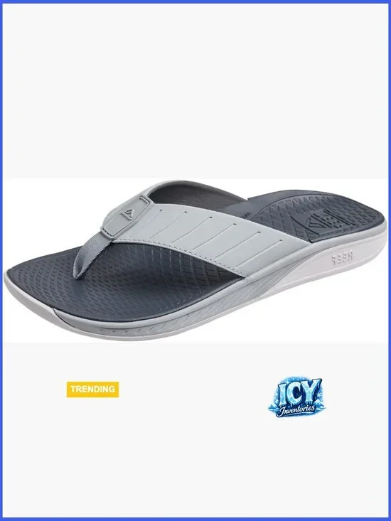 Men's Water Friendly Flip Flops with Arch Support & Non-Slip Traction