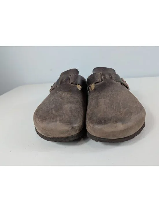 Birkenstock Boston Oiled leather clogs in brown men's size 9 women's size 11