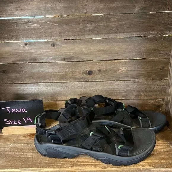 Mens Teva‎ Terra Fi 5 Black Sport Hiking Outdoor Comfort Sandals Size 14 M EUC