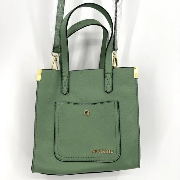 NWOT‎ Steve Madden Basil Green Mini Tote Bag Crossbody 3 Compartment