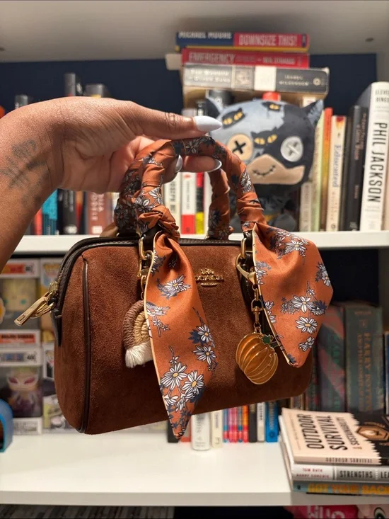Coach Brown Suede Mini Rowan