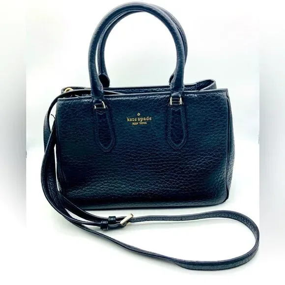 Kate Spade New York Leighton Pebble Leather Satchel Handbag Shoulder Bag
