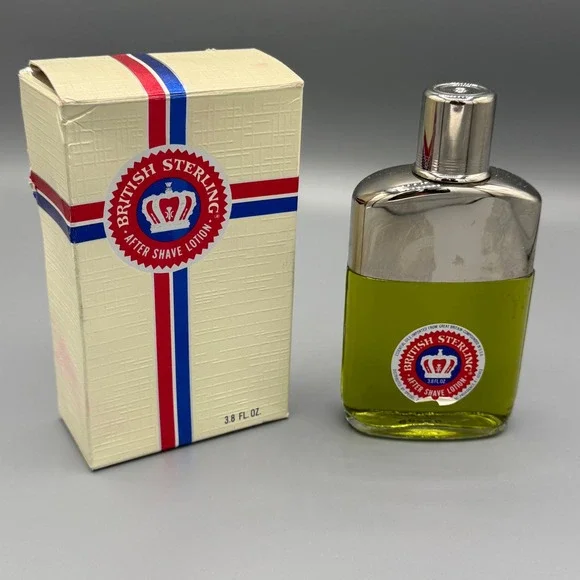 British Sterling After Shave Lotion 3.8 fl‎ oz Vintage Speidel Textron with Box