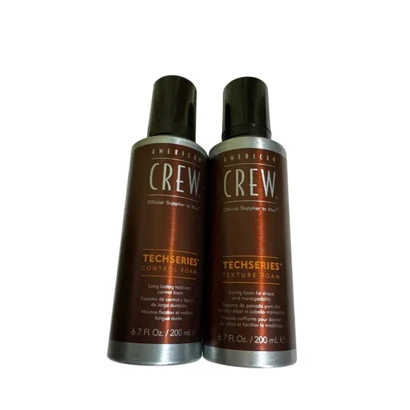2 American Crew Techseries Control Foam & Texture Foam‎ 6.7 oz / 200mL