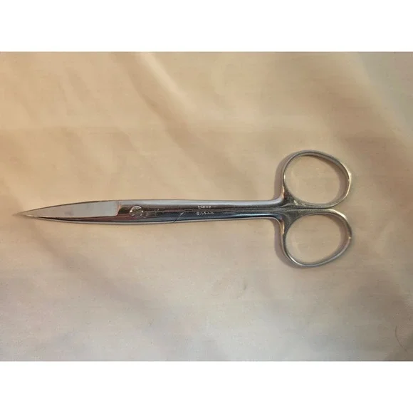 Vintage RAL Stainless Steel Straight Iris Scissors 4.5 Inch Precision Shears