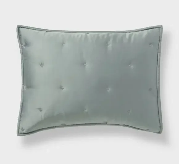 Set of Two King Size Pillow Shams, Light Teal Green - Threshold