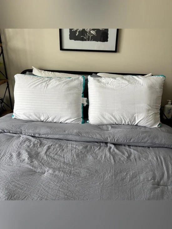 Set of 2 bed pillows white 17X24”