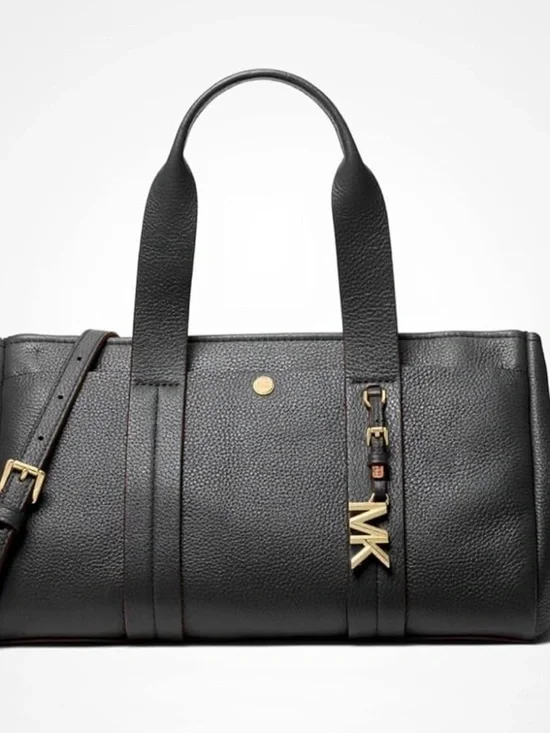 Michael Kors Black Pebbled Small Romee Satchel