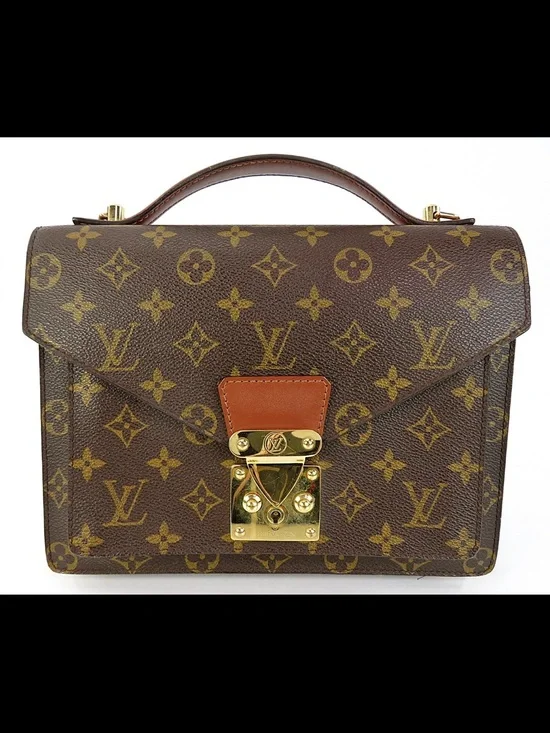 Louis Vuitton Monogram Top Handle Satchel in Brown and Tan