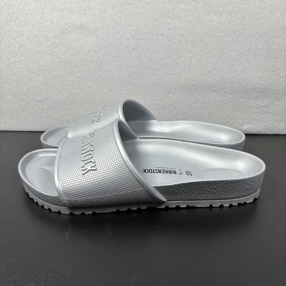 Birkenstock‎ Barbados EVA Men's Silver Slide Sandals Size 11/44