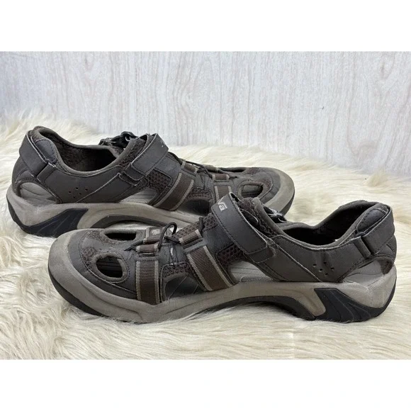 Teva Omnium 2 Leather Sandals Brown Turkish Coffee Mens 14 Hiking Water
