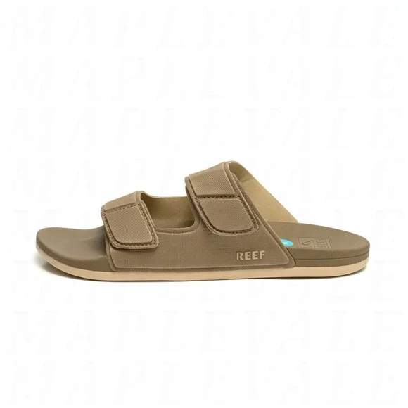 REEF Cushion Tradewind Slide Sandals Men's Sz 12 Fossil Brown Tan CJ5882 NEW
