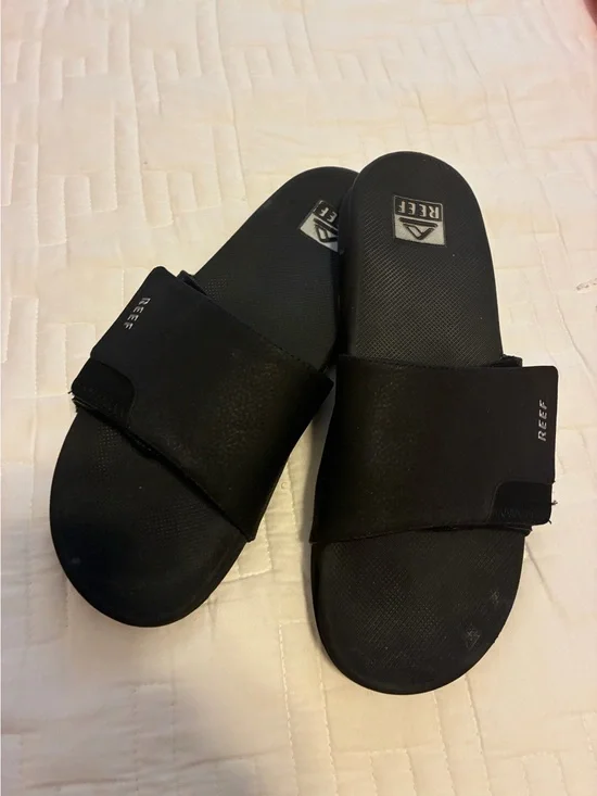 Reef Black Adjustable Slide Sandals