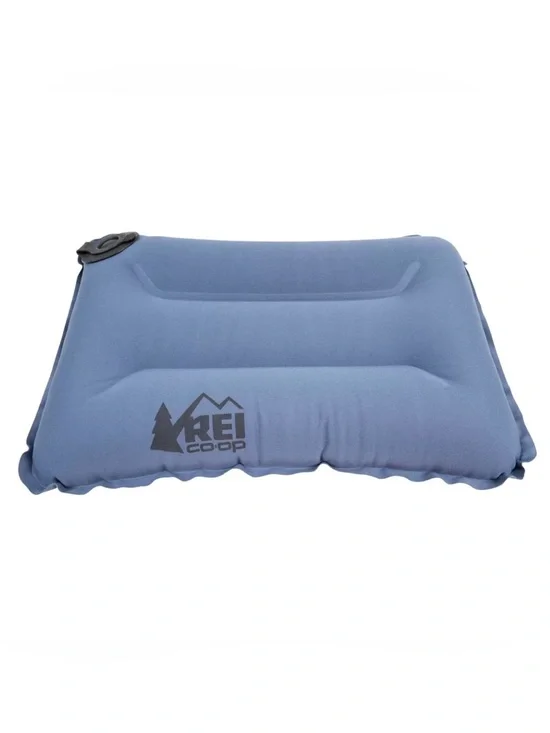 REI Coop Camp Dreamer Blue Inflatable Camping Pillow with Sleeve Size Large