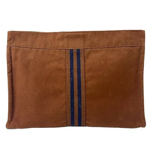 Hermès Pouch Dark Brown Dark Navy