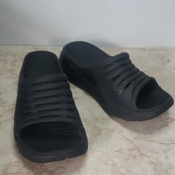 Hoka One One Black Men's Slide Sandals