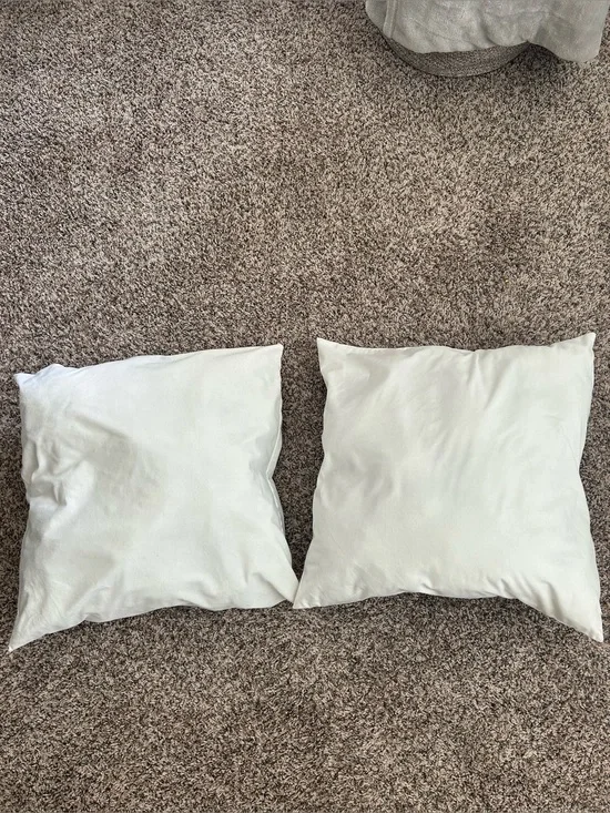 White Decorative Pillow Covers - Set of 2