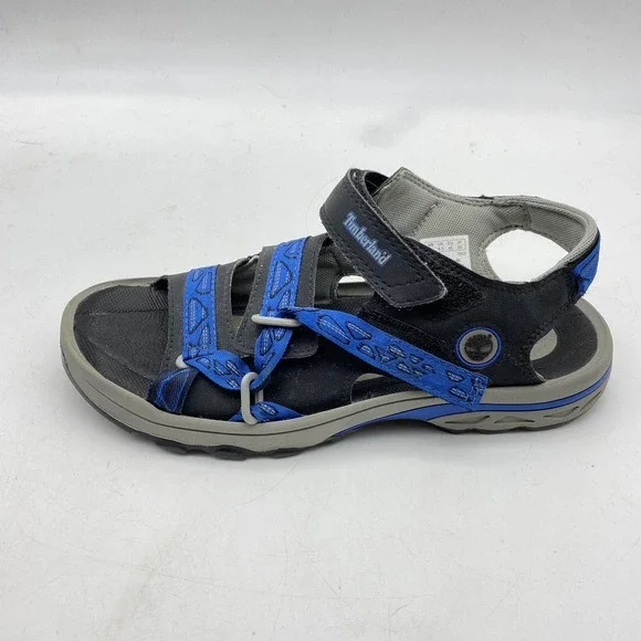 Timberland Mens Sandals 7 Black Blue Y2K Adjustable Hiking‎ Outdoor Gorpcore