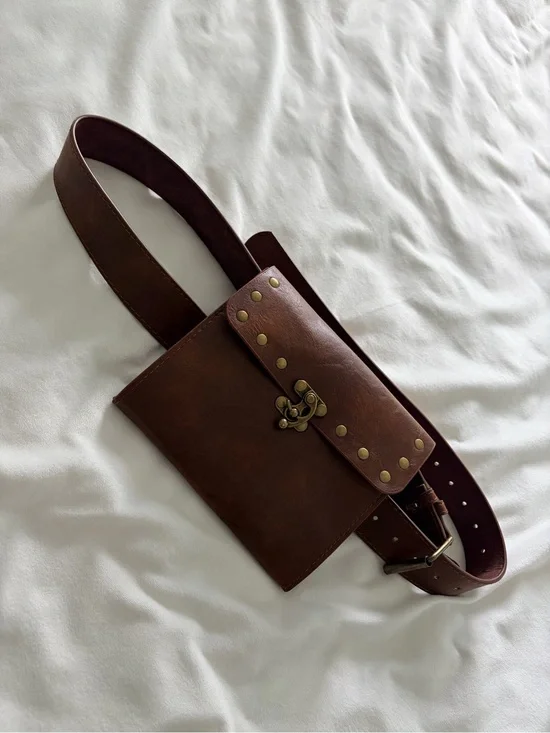 SHEIN fake leather satchel bag