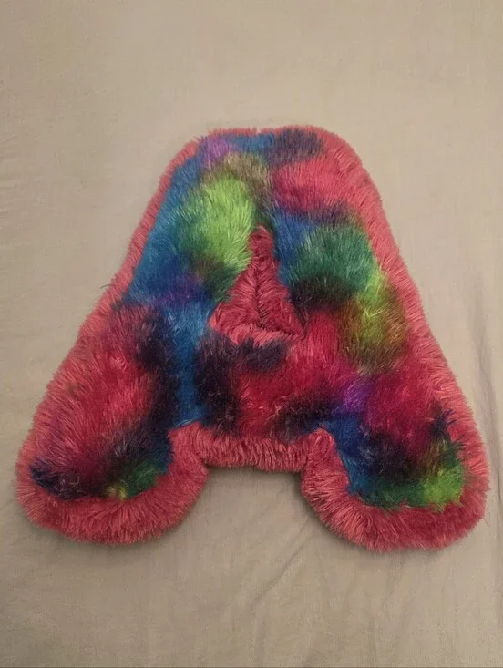 Plush Rainbow Tie Dye Monogram 