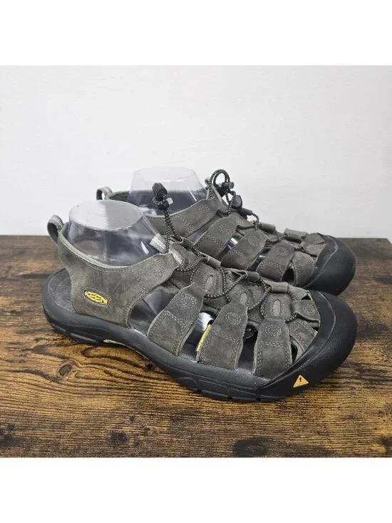 Keen Mens Leather Sandals Mens Size 13 Outdoor  Hiking Shoes Waterproof Gray
