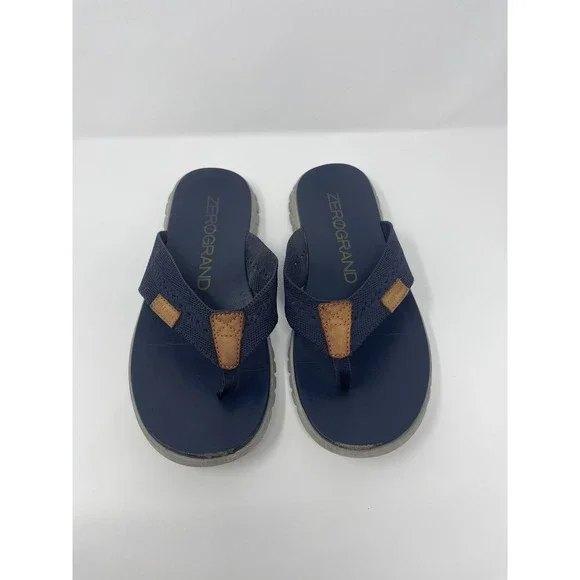 Cole Haan ZeroGrand Stitchlite Mens‎ Size 7 Sandals Flip Flop Comfort Navy Blue